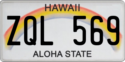 HI license plate ZQL569