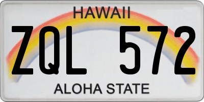 HI license plate ZQL572