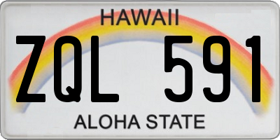 HI license plate ZQL591