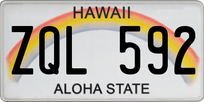 HI license plate ZQL592