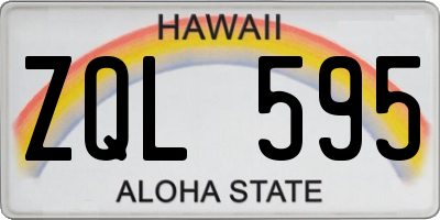 HI license plate ZQL595