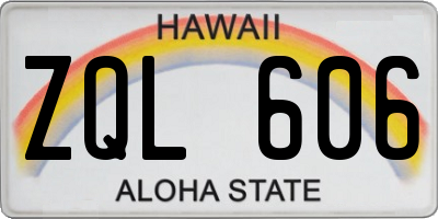 HI license plate ZQL606