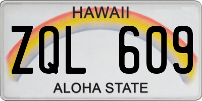 HI license plate ZQL609
