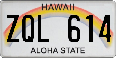 HI license plate ZQL614