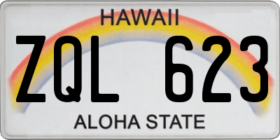 HI license plate ZQL623