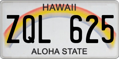 HI license plate ZQL625