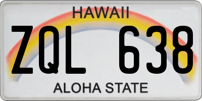 HI license plate ZQL638