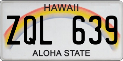HI license plate ZQL639