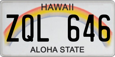 HI license plate ZQL646