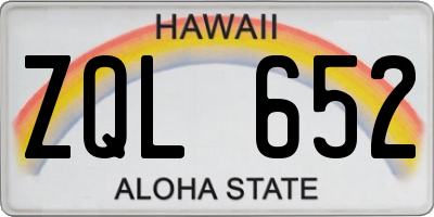 HI license plate ZQL652