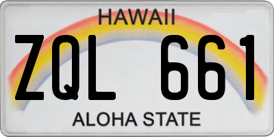 HI license plate ZQL661