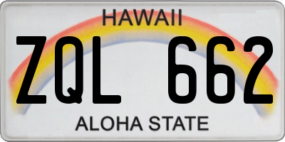 HI license plate ZQL662