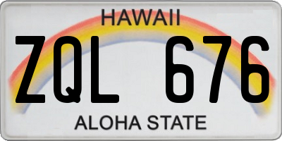 HI license plate ZQL676