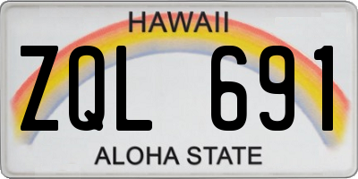 HI license plate ZQL691