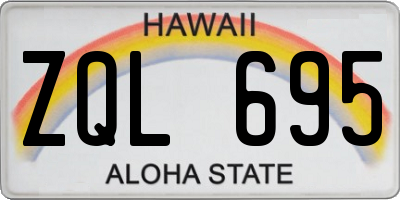HI license plate ZQL695