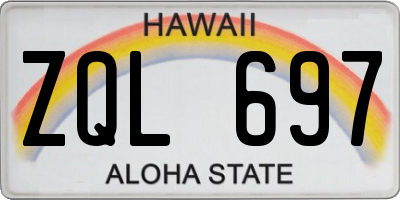 HI license plate ZQL697
