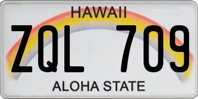 HI license plate ZQL709
