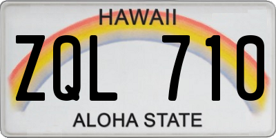HI license plate ZQL710