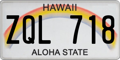 HI license plate ZQL718