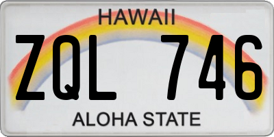 HI license plate ZQL746