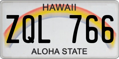 HI license plate ZQL766