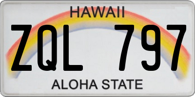 HI license plate ZQL797