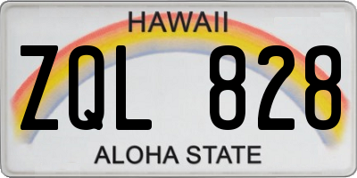 HI license plate ZQL828
