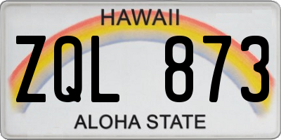 HI license plate ZQL873