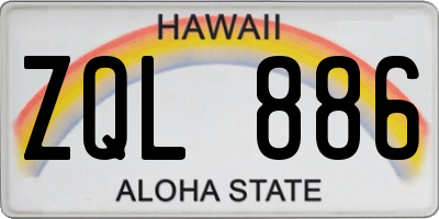 HI license plate ZQL886