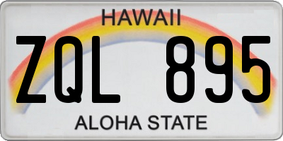 HI license plate ZQL895