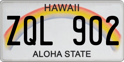 HI license plate ZQL902
