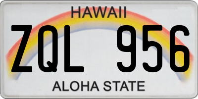HI license plate ZQL956
