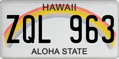 HI license plate ZQL963