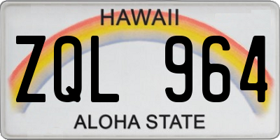 HI license plate ZQL964