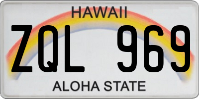 HI license plate ZQL969