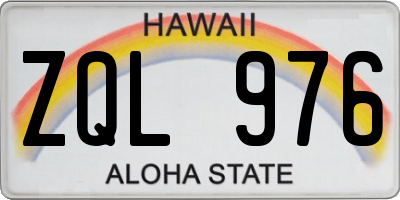 HI license plate ZQL976