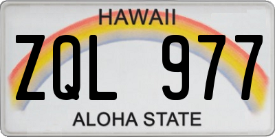 HI license plate ZQL977