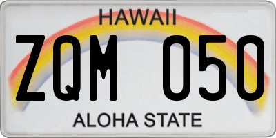 HI license plate ZQM050