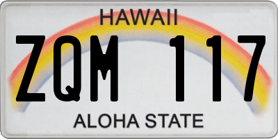 HI license plate ZQM117