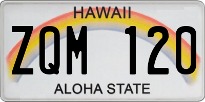 HI license plate ZQM120