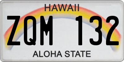 HI license plate ZQM132