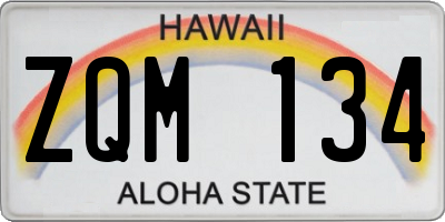 HI license plate ZQM134
