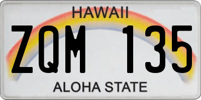 HI license plate ZQM135