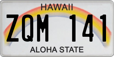 HI license plate ZQM141