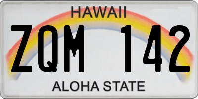 HI license plate ZQM142