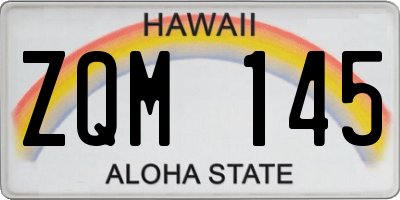 HI license plate ZQM145