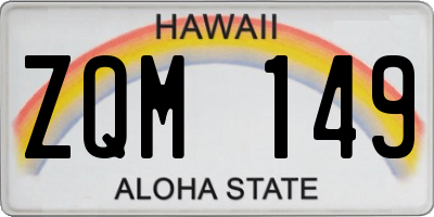 HI license plate ZQM149