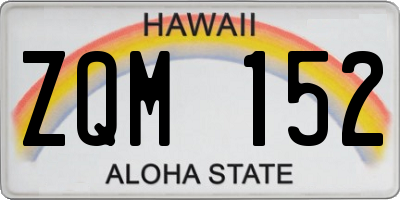 HI license plate ZQM152