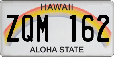 HI license plate ZQM162