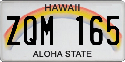 HI license plate ZQM165